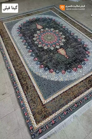 فرش گیتا 440 شانه نگین کسری کاشان